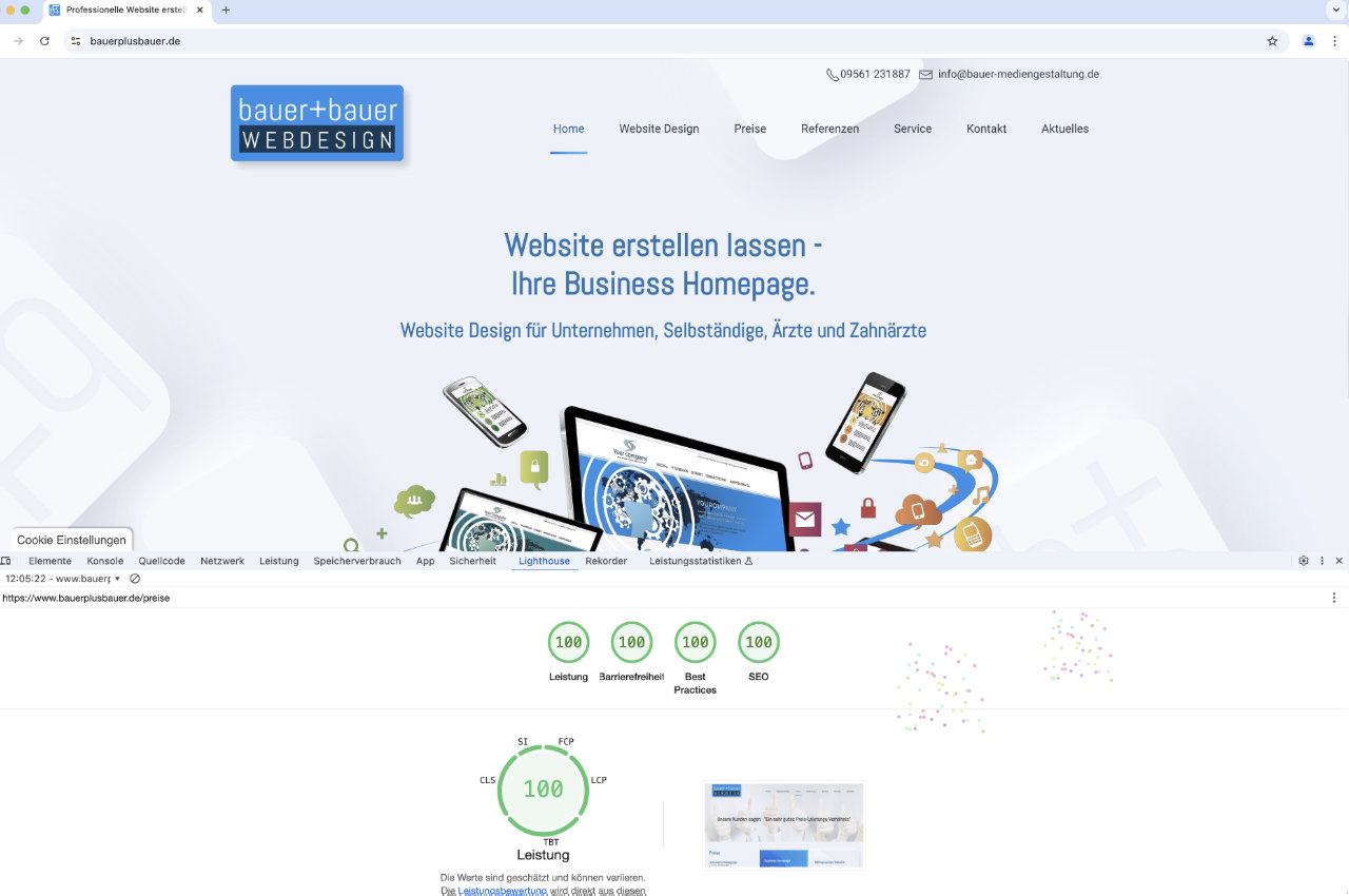 Google Lighthouse: Optimierung für die Website