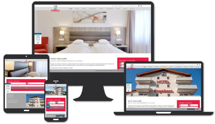 Website für Hotel Engelhorn, Leimen