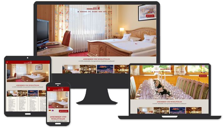 Webseite für Hotel Heidelberg